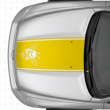 Grumpy Bee Hood Outline Stripe Vinyl Decal for Dodge Ram 1500 2500 3500_5
