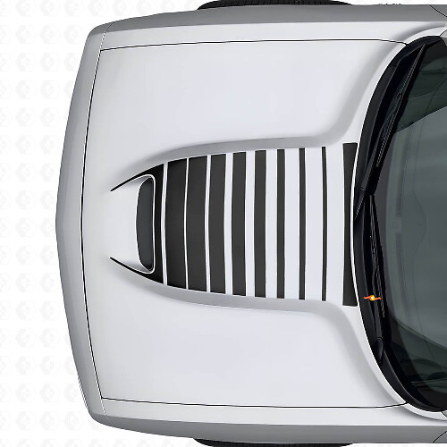 Strobe Hood Vent Stripes Vinyl Decal for Dodge Challenger 2015+_1