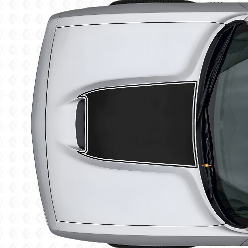 Blackout Outline Hood Vinyl Decal for Dodge Challenger 2015+