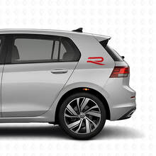 R Logo Rear Side Vinyl Decal Kit for Volkswagen Golf R MK8 2023_4