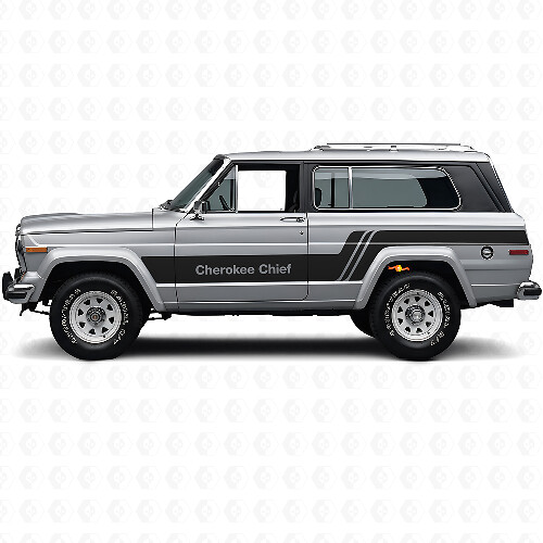 Cherokee Chief Side Stripes Vinyl Decal Kit for Jeep Cherokee 1979