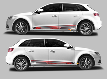 A3 Sport Techno Style Side Stripes Vinyl Decal Kit for Audi A3 Sportback_2