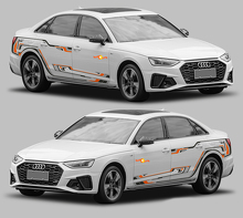 Techno Style Side Thin Stripes Vinyl Decal Kit for Audi A4_2