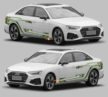 Techno Style Side Thin Stripes Vinyl Decal Kit for Audi A4_3