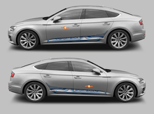 Sportback Techno Style Rocker Panel Stripes Vinyl Decal Kit for Audi A5_2