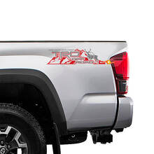 2 TOYOTA TRD OFF  Mountain DEER TRD racing development side vinyl decal sticker 3