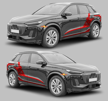 Techno Style Side Stripes Vinyl Decal Kit for Audi Q6 E-Tron_3