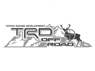 2 Toyota TRD OFF Mountain Deer TrD Racing Développement Vinyl Decal Sticker 2