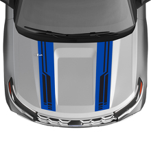 Double Techno Style Hood Stripes Vinyl Decal Kit for Ford Explorer ST 2020-26_3