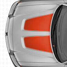 Dual Wide Outline Hood Stripes Vinyl Decal Set for Dodge Charger_4