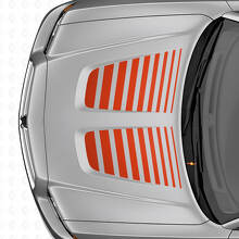 Dual Strobe Hood Stripes Vinyl Decal Set for Dodge Charger_4