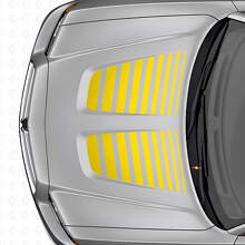 Dual Strobe Hood Stripes Vinyl Decal Set for Dodge Charger_5