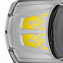 Flame Style Dual Hood Stripes Vinyl Decal Kit for Dodge Charger_5