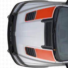 Dual Outline Hood Vent Stripes Vinyl Decals Set for Dodge Ram Sport 2019+_4