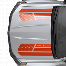 USA Flag Stars & Steel Style Hood Stripes Vinyl Decals Set for Chevrolet Colorado_4