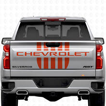 Stars & Steel Style Tailgate Stripes Vinyl Decals Set for Chevrolet Silverado_3