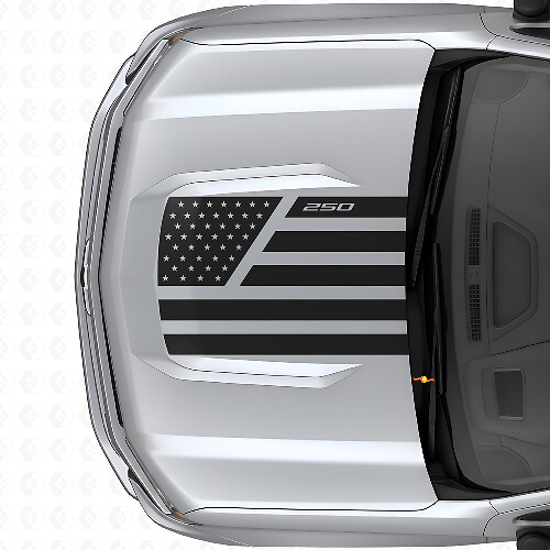 USA Flag Stars & Steel Style Hood Vinyl Decal for Chevrolet Silverado 1500 2026_1