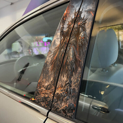 Alien War Lord Door Pillar Vinyl Decal Set