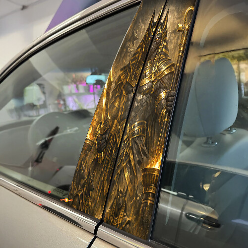 Anubis Guardian Door Pillar Vinyl Decal Set