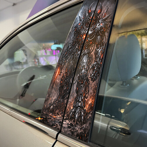 Cyber Demon Door Pillar Vinyl Decal Set