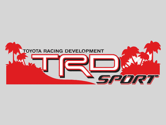 2 TOYOTA TRD OFF  SPORT BEACH DECAL TRD racing development side vinyl decal sticker