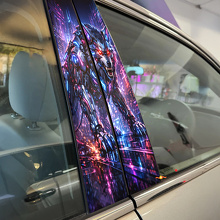 Cyber Wolf Door Pillar Vinyl Decal Set_2