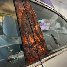 Demon Wolf Door Pillar Vinyl Decal Set_2