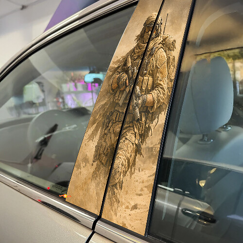 Desert Mercenary Door Pillar Vinyl Decal Set_1