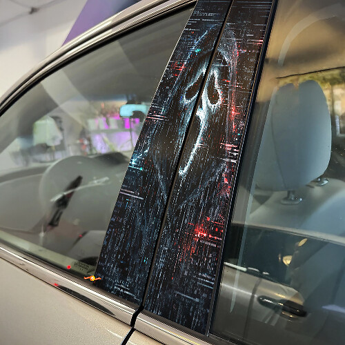 Scream Mask Door Pillar Vinyl Decal Set