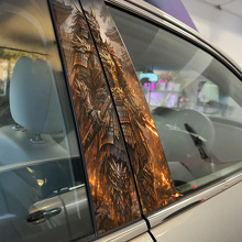 Dragon Samurai Door Pillar Vinyl Decal Set_2