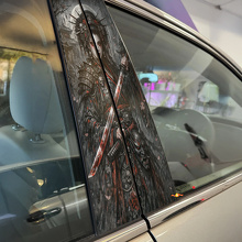Geisha Warrior Door Pillar Vinyl Decal Set_2