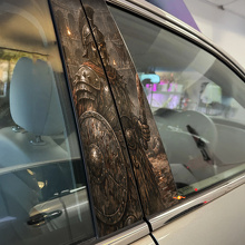 Skeleton Gladiator Door Pillar Vinyl Decal Set_2