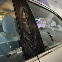 Hooded Grim Skull Door Pillar Vinyl Decal Set_2