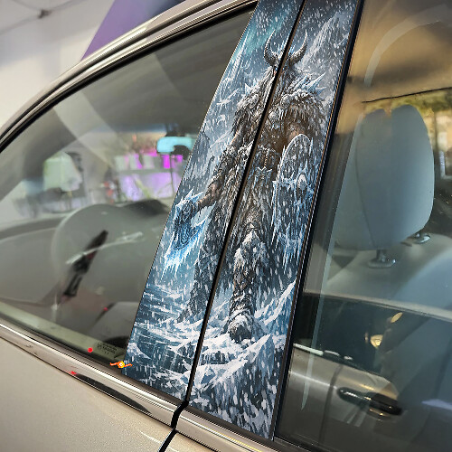 Ice Viking Door Pillar Vinyl Decal Set