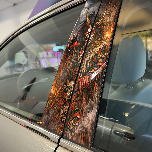 Kabuki Demon Door Pillar Vinyl Decal Set