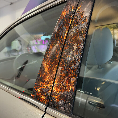 Vulcanic Monster Door Pillar Vinyl Decal Set
