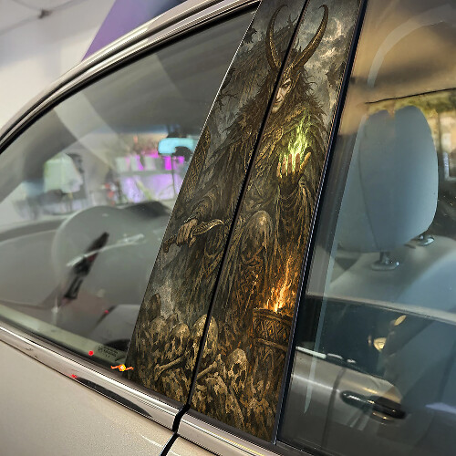 Loki God Door Pillar Vinyl Decal Set 