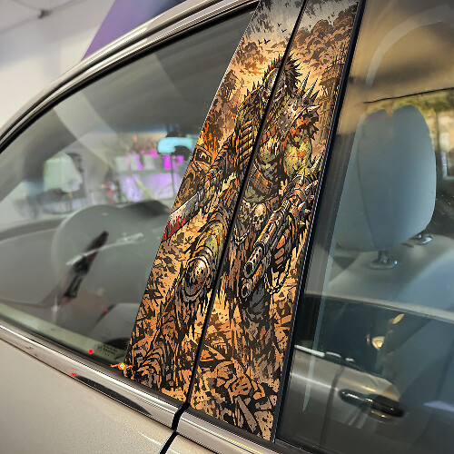 Mutant Warrior Door Pillar Vinyl Decal Set