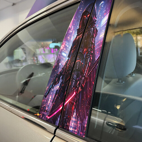 Neon Assassin Door Pillar Vinyl Decal Set