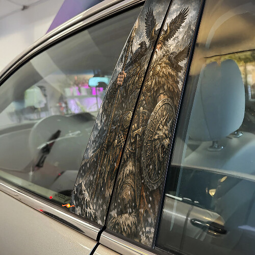 Odin God Door Pillar Vinyl Decal Set