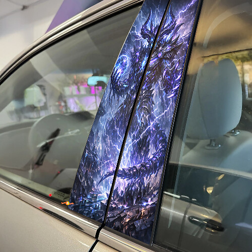 Plasma Demon Door Pillar Vinyl Decal Set