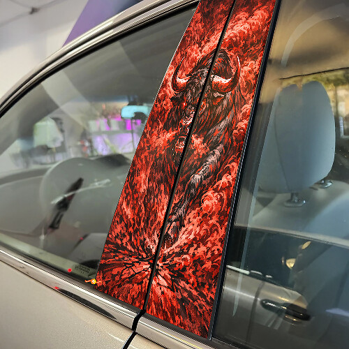 Raging Bull Door Pillar Vinyl Decal Set_1