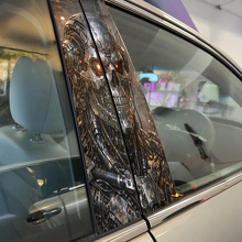 Robot Skull Door Pillar Vinyl Decal Set_2