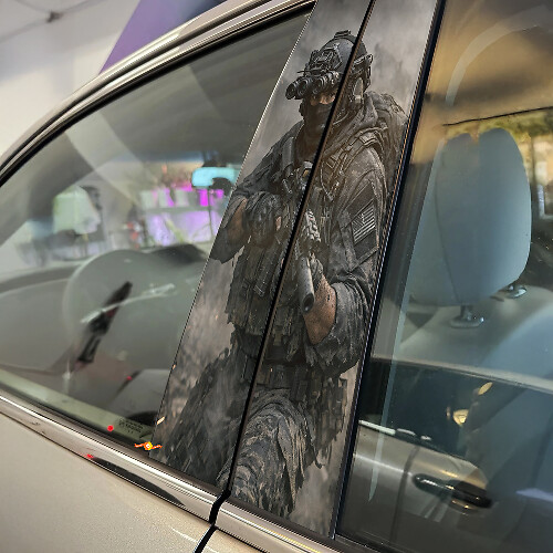 Special Forces Soldier Door Pillar Vinyl Decal Set
