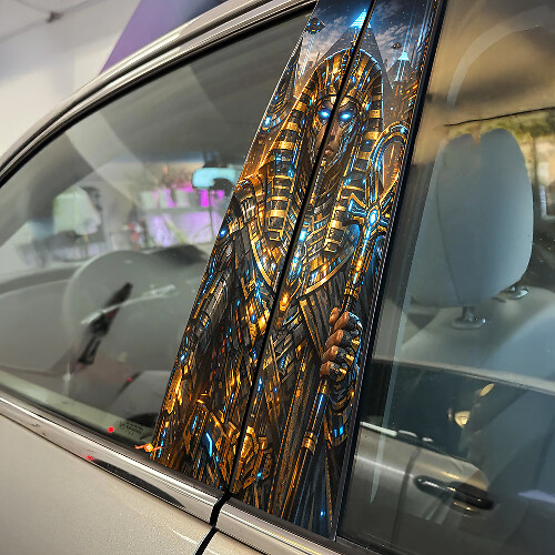 Techno Pharaoh Door Pillar Vinyl Decal Set