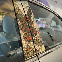 Tengu Warrior Door Pillar Vinyl Decal Set_2