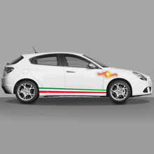 Italian Flag Style Side Stripes Vinyl Decal Kit for Alfa Romeo Giulietta _3