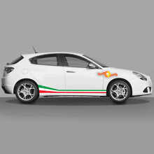 Italian Flag Style Side Stripes Vinyl Decal Kit for Alfa Romeo Giulietta _4