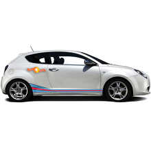 Racing Style Curved Side Stripes Vinyl Decal Kit for Alfa Romeo_2