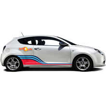 Racing Style Curved Side Stripes Vinyl Decal Kit for Alfa Romeo_3